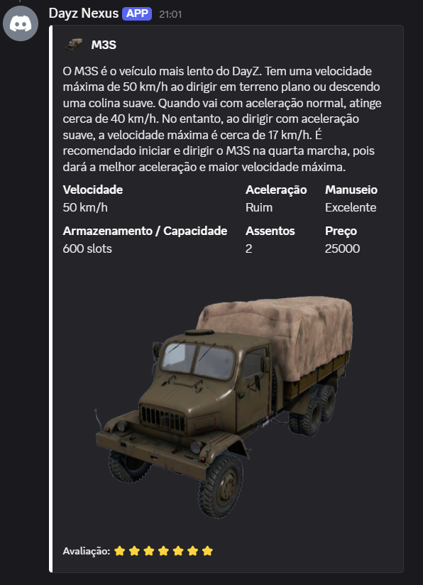 Bot de Veículos DayZ